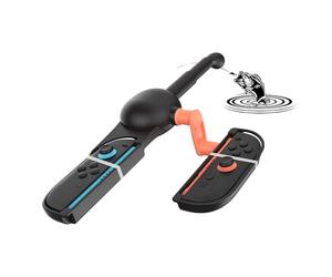 SHEAWA Universal Fishing Rod Grip for Switch/OLED/Switch2 - Ergonomic Controller Handle with 360° Rotating Reel(Fishing Game Accessories)