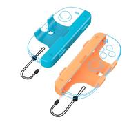 SHEAWA Wrist Strap Lanyard Accessories for Switch 2 JoyCon - Dual Handle Wrist Straps with Anti-Slip Grip, Quick-Release Design (Orange-Blue)