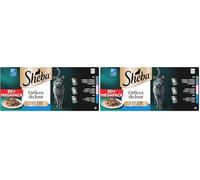 Sheba CATCARE Pouch Wet Fresh & Fine (Fish) Chunks in Gravy Adult 50 x 50G Multipack Standard (Lot de 2)