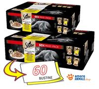 Sheba – Sélection en Sauce – Misto Viande (Poulet, Dinde, Canard et volaille) – 60 sachets de 85 g