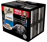 SHEBA Classic in Pate Ocean Selection Poisson blanc, cabillaud, saumon et thon 32x85g