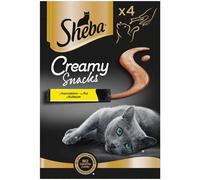 SHEBA Creamy Snacks friandises crémeuses pour chat au poulet 4x12g