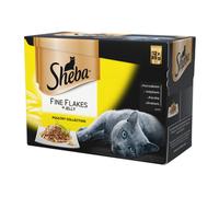 Sheba Delikatesse nourriture humide pour chat en gelée – canard, poulet, volaille, dinde – 12 x 85 g