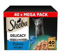 SHEBA Delicacy Saveurs de poisson en gelée Nourriture humide pour chats 40x85 g