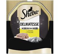 Sheba Delikatesse Pâtée pour Chat au Poulet, 22 Sachets (2 x 11 x 85 g)