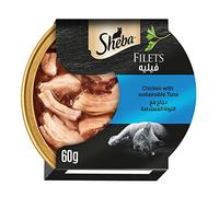 Sheba Épluchures de Filets, Poulet au Thon MSC, 60 g