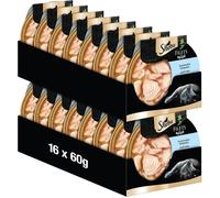 Sheba Filets - Nourriture Humide Pour Chat Dans La Coque - Avec Poisson Blanc Durable - 16 X 60 G - Lot De 16