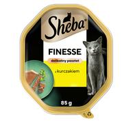 SHEBA Finesse 85 g - aliment humide complet pour chats adultes, au poulet, en pâté