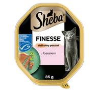 SHEBA Finesse 85 g - aliment humide complet pour chats adultes, au saumon, en pâté