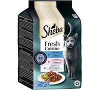 Sheba Fresh Cuisine Taste of Tokyo Lot de 6 sachets de 50 g avec Thon et Saumon MSC