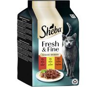 Sheba Fresh & Fine Lot de 6 sachets en Sauce avec bœuf et Poulet 6 x 50 g