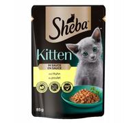 SHEBA Kitten 85g avec du poulet en sauce pour chatons