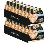 Sheba Filets de Poisson Blanc ASC - Lot de 16 - 16 x 60 g
