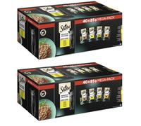 SHEBA Mega-Pack Lot de 2 sachets de portions de 3 400 g de nourriture pour volaille