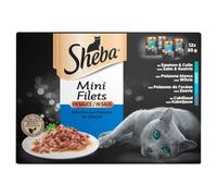 Sheba Mini filets en sauce pour chats – Sélection aux poissons MSC – 12 x 85 g