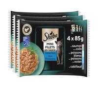Sheba Mini Filets en Sauce Sélection de Poissons Nourriture pour Chat - 12 x 85 g