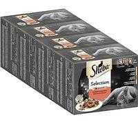 Sheba Multipack de Nourriture Humide Selection in Sauce pour Chats Adultes, Assortiment délicieux, 48 portions en Sachet (4 x 12 x 85 g).