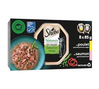 SHEBA® Nature's Collection barquettes Sélection Mixte en Sauce 2 variétés pour Chat Adulte 8x85g