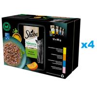 SHEBA Nature's Collection Flavour Selection 48x85 g nourriture complète humide pour chats adultes en sauce avec : poulet, dinde, thon, saumon