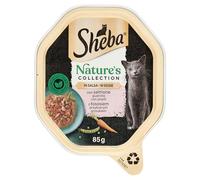 Sheba Nature's Collection in Salsa - Nourriture pour Chat au Saumon et aux Pois - 85 g - 22 bacs