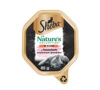 SHEBA Nourriture humide pour chat au saumon, en barquette de 22 x 85 g - OFFRE SPÉCIALE