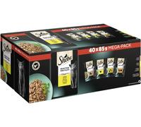Sheba Nourriture Humide pour Chat Selection en Sauce, 40 sachets de 40 x 85 g (1 Grand Paquet) - Nourriture pour Chat Humide, volaille Variante avec Canard, Poulet, volaille et Dinde