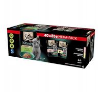 Sheba Kitten Nourriture humide pour chatons – Saumon & Poulet en sauce – 40 x 85 g