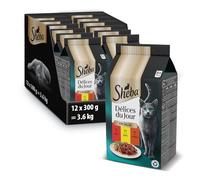 Sheba Nourriture Humide pour Chats avec Boeuf, Poulet, Agneau en Sauce 6x50g
