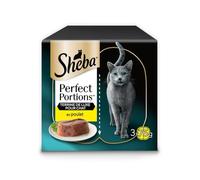 Sheba idéal Portions Barquettes Nourriture humide pour chat adulte Terrine de luxe au poulet 8*225g