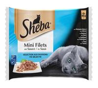 Sheba Délice Set de 13 Sachets Fraîcheur aux Poissons en Sauce pour Chat 85 g