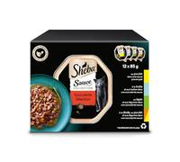 Sheba Sauce Collection Barquettes Nourriture Humide pour Chat Adulte Sélection Mixte 4 variétés 12x85g