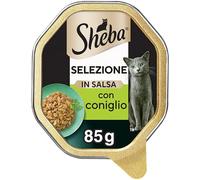 Sheba Sélection en Sauce, Nourriture Humide complète pour Chats Adultes, goût Lapin, 22 bacs de 85 g