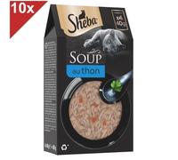 Sheba Soupe en sachet pour chat adulte au thon – Pack de 40 sachets (10 x 4 x 40 g)