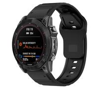 Shecret Bracelet pour Garmin, Silicone Bracelets de Montre Quick Fit for Garmin Fenix/Forerunner/Approach/MARQ/Quatix/Descent/Tactix/D2 Series, Sport Replacement Band (26mm, Noir)