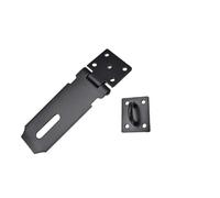 Shed Gate Latch Stainless Steel Drawer Padlock Hasp Door Clasp Lock Home Burglar-proof Bolt Buckle Screws Safety(Black 3 inch)