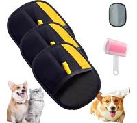 Shedly Sweep Pro - Une maison plus propre en un seul geste - Gant d'épilation des poils d'animaux - Gants électrostatiques double face réutilisables pour poils d'animaux (3 pièces, A)
