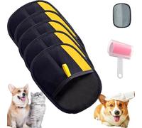 Shedly Sweep Pro - Une maison plus propre en un seul geste, gants d'épilation d'animaux, gants électrostatiques double face réutilisables pour poils d'animaux (5 pièces, A)