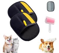 Shedly Sweep Pro - Une maison plus propre en un seul geste, gants d'épilation d'animaux, gants électrostatiques double face réutilisables pour poils d'animaux (2 pièces, A)
