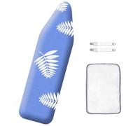SheeChung 12x42 inch Ironing Board Cover and Pad -100% Cotton and Heavy-Duty,Snug Fit Over-The-Door & Built in Wall Ironing Board Cover Replacement Pad Cover