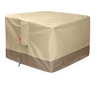 SheeChung Housse carrée 600D Robuste pour Foyer à gaz avec revêtement en PVC, 100% imperméable, aérations, Convient pour brasero de 76,2/78,7/81,3 cm (L x l x H), Beige