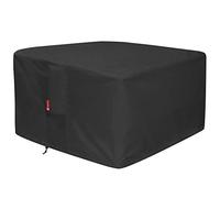 Housse carrée pour foyer à gaz - Tissu robuste avec revêtement en PVC - 100 % imperméable - Convient pour foyer de 83,8 cm, 86,4 cm, 88,9 cm, 91,4 cm (l x L x L) - Noir