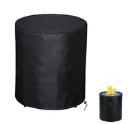 SheeChung Housse ronde 61 x 68,6 cm - Robuste 600D - Imperméable et résistante aux intempéries - Convient aux foyers à gaz propane de 50,8 à 61 cm