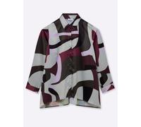 SHEEGO Chemisier gris basalte / lilas / bordeaux / noir, Taille 6XL