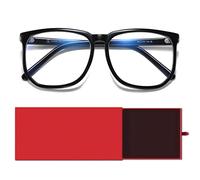 SHEEN KELLY Lunettes Anti Lumière Bleue Hommes Large Monture Femmes Carré TR90 Ultra Léger Gaming d'Ordinateur Oculaire Filtre UV400 Écran