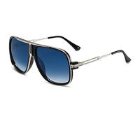 SHEEN KELLY Lunettes de soleil Pilot Homme Femme Oversized Rétro Carrées Métal Années 80s Vintage Lunettes UV400