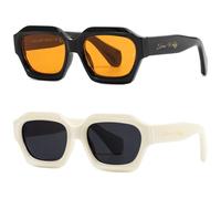 SHEEN KELLY Lunettes de soleil surdimensionnées à la mode femmes hommes cadre irrégulier coloré à la mode