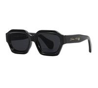 SHEEN KELLY Lunettes Rétro Hexagonales Épaisses Hommes Femmes Tendances Carré Surdimensionné Chunky Noir Foncé 90s Glasses