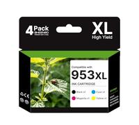 SHEENGO 953 XL pour HP Officejet Pro 7740 imprimante jet d’encre couleur appareil multifonction DIN A4 noir, scanner, copieur, moniteur couleur, USB, WLAN, impression duplex, compatible avec les impri