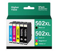 SHEENGO Lot de 5 Cartouches 502XL compatibles avec Les Cartouches Epson 502xl pour Epson WF 2860 WF-2865 WF-2860DWF WF-2865DWF XP-5100 XP-5105