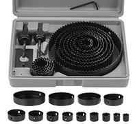 SHEENO 20 Pcs Kit Scies Cloches bi-métal en Acier Carbone 19-127mm Scie Cloche Coffret pour Bois, Plaque de Plâtre et Plaques de Plâtre